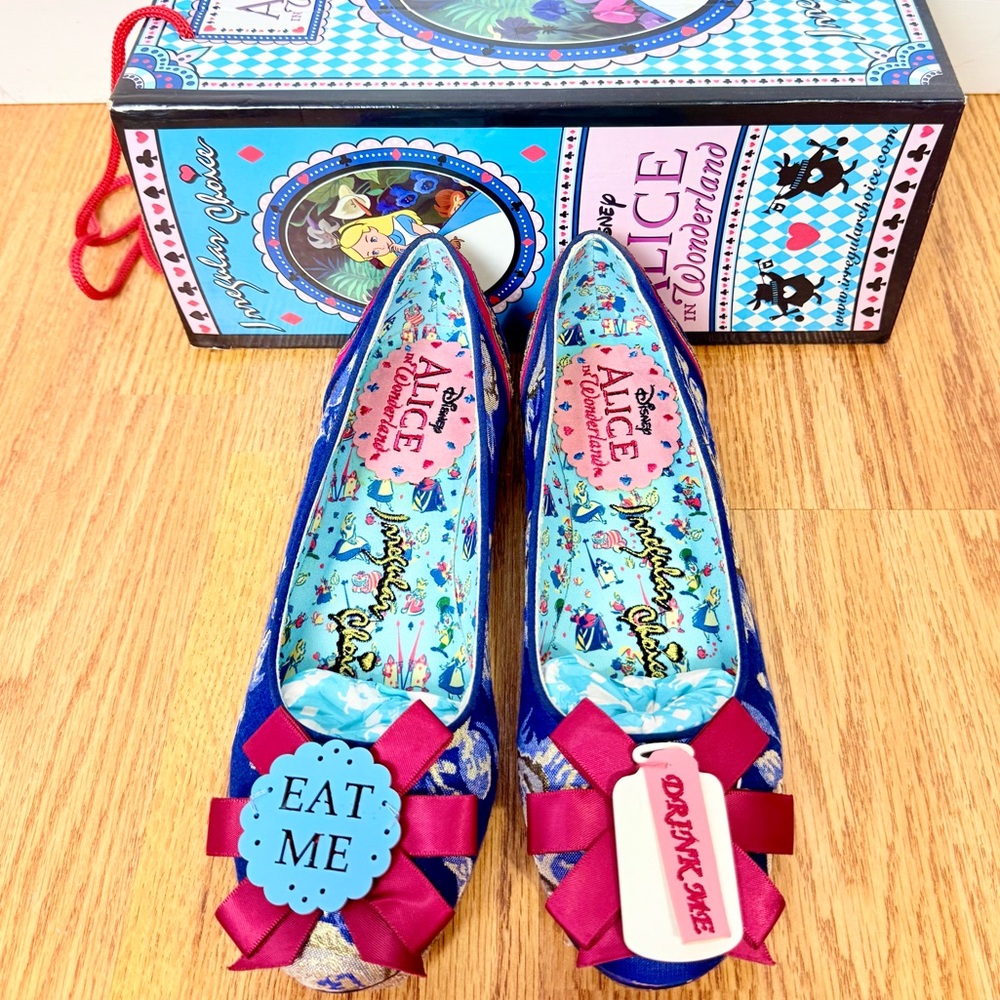 Irregular Choice X Disney Alice in Wonderland ‘Which Way’ ballet flats size 38